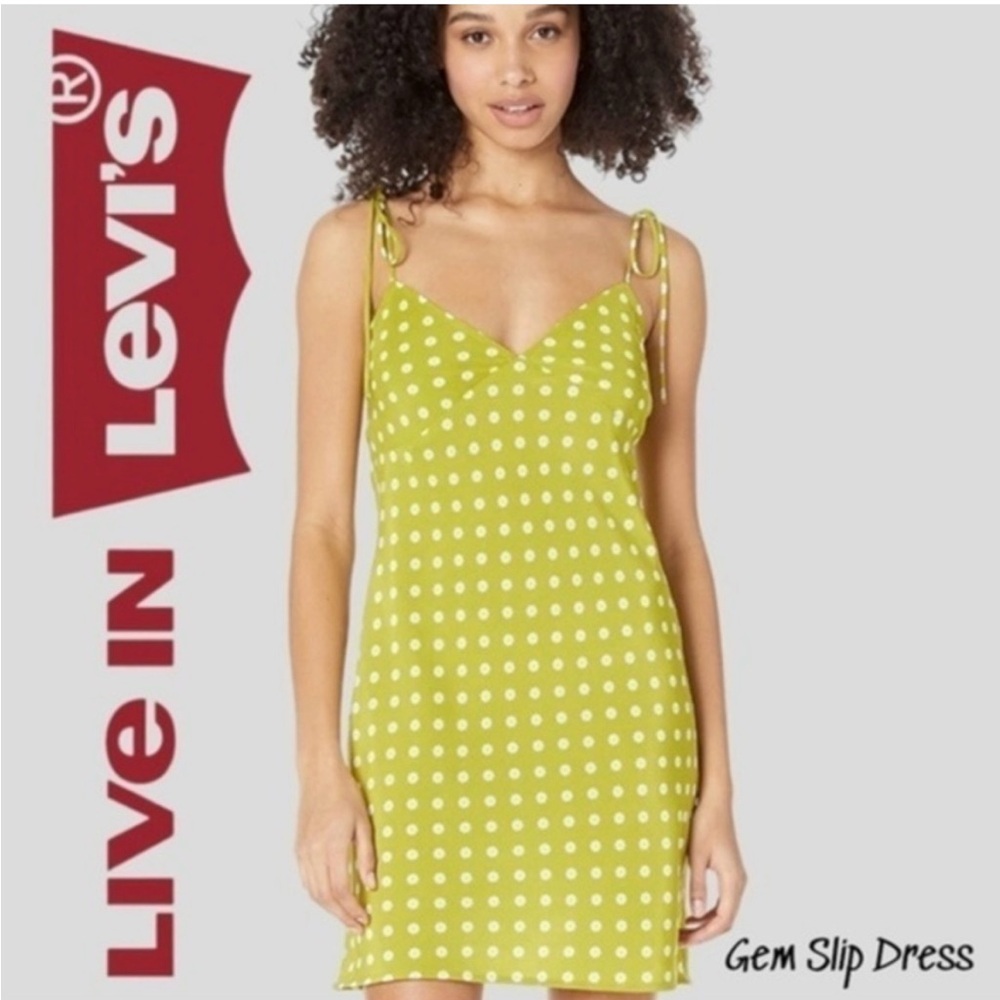 Levi's Gem Slip Dress — Sweet Daisy Print in Split Pea